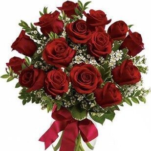 15 red roses with greenery | Flower Delivery Sochi